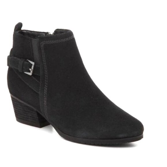 Blondo Womens 8 Idra Black Suede Side Zip Ankle Booties - Picture 1 of 11